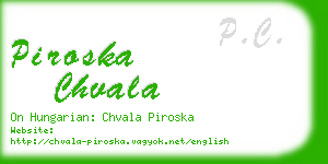 piroska chvala business card